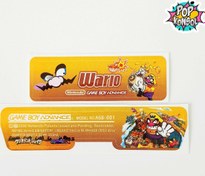 Resim Nintendo GameBoy Advance Arka Yapıştırma Wario MODEL 08 GBA Back Tag Sticker POPKONSOL