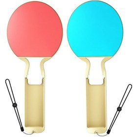Resim Yuntech01 Switch Oled Joy-con İçin 2'li Ping-pong Raketi Seti - Abs Malzeme, Kolay Kurulum, Oyun Deneyimini Artırır Kırmızı+mavi 