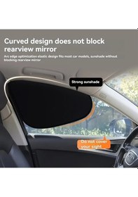 Resim Fochsia Bir Çift Statik Yapışkanlı Araba Güneşlik Yan Pervazı Gizlilik Güneş Koruma 