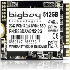 Resim Bigboy 512GB 22x42mm PCIe 3.0 x4 M.2 NVMe Notebook SSD 