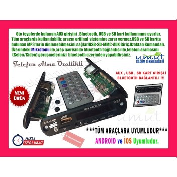 Fiat Linea Mikrofonlu Bluetoothlu Oto Teyp Usb/sd Çevirici Aux K N11.245
