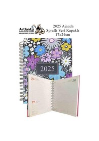 Resim 2025 Ajanda Spralli Sert Kapak 1 Adet 17x24 Cm Telli Ajanda 2025 Çizgili Ajanda Günlük Planlayıcı Termo Kapak Ofis Okul Sarı 