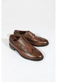 Resim Dgn 1074 Erkek Bağcikli Klasik Oxford Ayakkabi Taba 