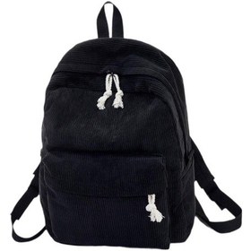 Resim Dolıty Okul Sırt Çantası Seyahat Kamp Partisi Için Siyah Siyah 