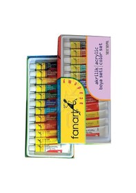 Resim Mini Şövale 25x35 2 Li Tuval Fanart 12 Renk Akrilik Boya Başlangıç Seti Fırça Palet Ponpon Su Kabı Masaüstü Sanatsal 