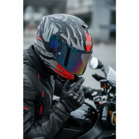 Resim Givi Gıvı 50.x Sharkbıte Mat / 1 Renkli 1 Şeffaf Vizörlü Motosiklet Kask 