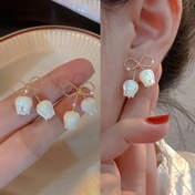 Resim YENİ 2'li Set, Fiyonk Lale Küpeler, Yüksek Kaliteli Takılar, Geliştirilmiş Şık Çiviler, Günlük Kullanım İçin Premium Dekoratif Küpeler, Düğün Sezonu Aksesuarları, En İyi Arkadaşlar ve Sınıf Arkadaşları İçin Mükemmel Hediye 
