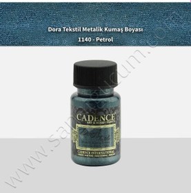 Resim Cadence Dora Textile Metalik Kumaş Boyası 50 Ml. 1140 Petrol 