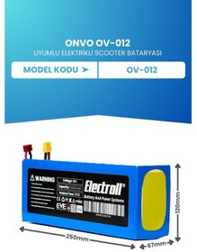 Resim Onvo Ov-012 Batarya 48v 10.000mah Pil 