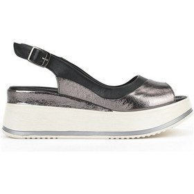 Resim Ziya, Kadın Hakiki Deri Dolgu Topuk Sandalet 151992z50020 Siyah 151992z50020 000 Siyah 