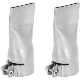 Resim Aubyhe 2 Adet 40mm Paslanmaz Çelik Geniş Açık Uç Kaynak Burnu, Isı Dayanıklı, Plastik Pp, Pvc Levha Kaynağı İçin Hot Air Gun Uyumlu 