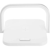Resim Qi Hızlı Kablosuz Şarj Masa Başucu Işık Nightlight Yatak Odası Ofis Beyaz Için 