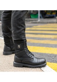 Resim Ghattix 095 Erkek Kışlık Fermuarlı Postal Bot Siyah Siyah 