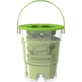 Resim Childgen Kinetik Kum 500 Gram - Yeşil Çok Renkli 