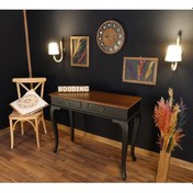 Resim Wooding 120 Cm Çekmeceli Masif Siyah Ceviz Dresuar (548589655) Siyah 