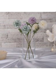 Resim Dekoratif Bambu Cam Vazo 10 X 20 Cm Beyaz 