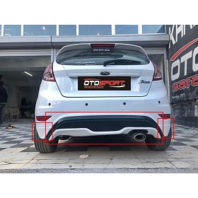 Resim OtoSport Ford Fiesta Arka 3 Parça (2009-2017) Fiberglass Boyasız 