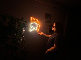Resim Şövalye Neon Tabela - Kumandasız 