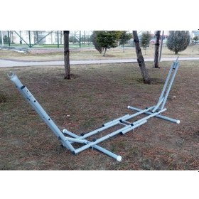 Resim Hamak Ayağı, Katlanır Hamak Ayağı, Taşınabilir Hamak Satandı Gri 
