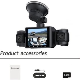 Resim Dashanshop Bcuoz 360 Derece 4 Kanalli Araba Kamera 1080p On 480p Sol Sag Arka 2 4 Ips Ekran Gece Gorusu 64gb Dahil 3 Lensli 