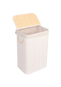 Resim Sever Bambu Çamaşır Sepeti Dikdörtgen Beyaz 34049 Beyaz 