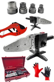 Resim MOONSHOP Pro Çift Residanslı Isı Ayarlı Pprc Büyük Plastik Boru Kaynak Makinesi Pvc Makası Eldiven. 
