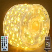 Resim LEDOR 1 adet 99.97 metre 800 LED Ayarlanabilir Dize Işıkları, Klasik Tarz, Hayvan Temalı, 8 Modlu 3 Zamanlayıcı ile Uzaktan Kumandalı, Sarı LED, 220-240V, Avrupa Standart Fiş, Şarj Edilemeyen Düğme Pil, Noel, Paskalya, Şükran Günü, Yeni Yıl, İç/Dış Mekan Bahçe Süslemesi için 