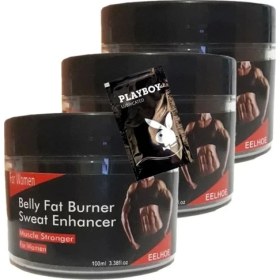 Resim Buğz Eelhoe Belly Fat 3 Adet Burner Sweat Enhancer Kadınlara Özel Kremi + 1 Hediye Jel 