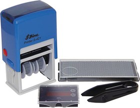 Resim SHINY S-421 MAVİ KASA SET TARİH KAŞE 24x41mm 