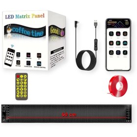 Resim Bubitechh Programlanabilir LED Matrix Panel RGB Kayar Yazı Tabela USB 5V APP Kontrollü 60CM 