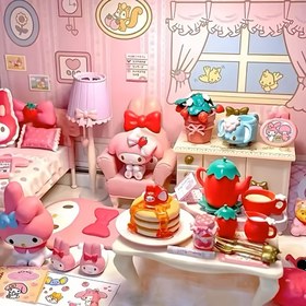 Resim Benim Melodi Miniatur Mobilya Gizem Kutusu - Sevimli Anime Koleksiyonlu Oyuncak Evin Dekorasyonu, Doğum Günleri, Orta Yaz Bayramı ve Tatil Hediyeleri için Mükemmel DIY Aksesuarları, Mini Mobilya 