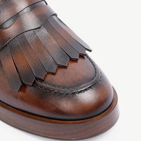 Resim YARGICI Püskül Detaylı Topuklu Deri Loafer, 25KKAY4034X 