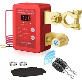 Resim Xuweiwei Uzaktan Akıllı Pil Kesme Anahtarı Kırmızı Led Ekranlı 12v Hırsızlık Karşıtı Araba Rv Pil İzolasyon Anahtarı 