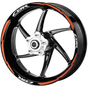 Resim Deeb Honda Cbr Jant Şeridi Reflektif Turuncu Beyaz Model S 
