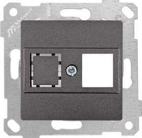 Resim RİTA FÜME MEK+TUŞ 1RJ45 (KON.SÜZ-6ADET)DATA PRİZİ MUTLUSAN 