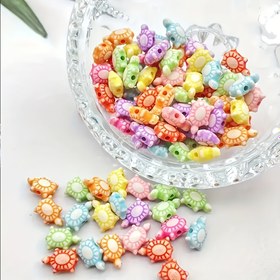 Resim 100 Adet Akrilik Sevimli Deniz Kaplumbağa Boncukları - Canlı Renkler, Detaylı Kabuk Desenleri ile Bilezik, Kolye ve Anahtarlık Yapımı için DIY Takı Malzemeleri, El İşi Aksesuarlar, Yaratıcı Tasarım, Pürüzsüz Yüzey, Boncuk Parçaları 