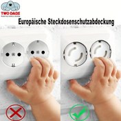 Resim 20 Adet Beyaz Güvenlik Priz Koruyucu Kapakları, Aile İçin ABS Malzeme, Avrupa Stili Deliksiz Soket Koruma Kılıfları 