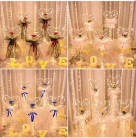 Resim Kırmızı Parlayan Balon Şişirilebilir Elektronik Bileşenler Atmosfer Katıyor 