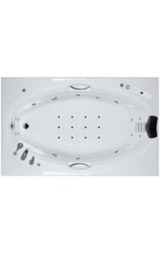 Resim Boston Jakuzi 182x115 h:63 President Hidromasaj Sistemli Küvet (Gövde + Metal ayak + Ön-Yan panel) 