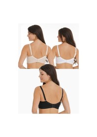Resim Parlingerie 3lü Hamile Emzirme Sütyeni Dantelli Kapsız Siyah-beyaz-ten Siyah - Beyaz - Ten 
