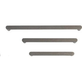 Resim System 4730 Modern Düz Kulp Kalaylı Siyah Saten Renk 192 mm (Iki Delik Arası Mesafe) 