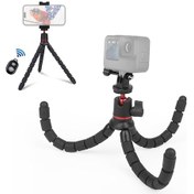 Resim Yaozixa Puluz 2kg Yük Taşıyan Mini Seffaf Ayaklı Tripod: Telefon Tutucu, Gopro Adaptörü, Kumanda Ve Bulut Platformu İle Dlsr, İphone, Insta360 Uyumlu 