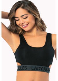 Resim Kadın Geniş Askılı Lady Spor Büstiyer Pencere Detaylı Dalgıç Pedli 001 