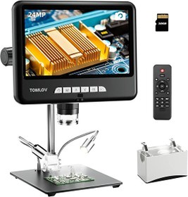 Resim Tomlov DM402 Pro 2K Dijital Mikroskop 1200X 10.1" 24MP 