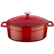 Resim Lava Folk Serisi 21x25 CM Döküm Kırmızı Oval Tencere LV O TC 25 K1 R 