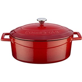 Resim Lava Folk Serisi 21x25 CM Döküm Kırmızı Oval Tencere LV O TC 25 K1 R 