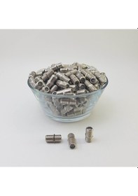 Resim 200 Adet Rg6 F Konnektör + 200 Adet F Ara Birleştirici Konnektör 