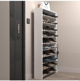 Resim Kenzlife Ayakkabılık Mısri Mat Beyaz Suntalam 170 060 20 Otuzüç Çift Ayakkabı Kapasitesi Arkalıksız Beyaz 