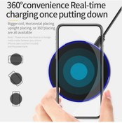 Resim Metal 20w Qi Kablosuz Şarj Cihazı Hızlı Şarj 3.0 Samsung S20 S9 S10 Note9 Hızlı Şarj Pedi İphone Uyumlu 12 X Xs 11 Xr 8 Airpds Uyumlu 