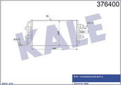 Resim KLIMA RADYATORU BEETLE 1.6I 16V 1.8T 11.9TDI 2.0I 3.2I 98 01 OTO/MEK SANZIMAN KALE 376400 KALE